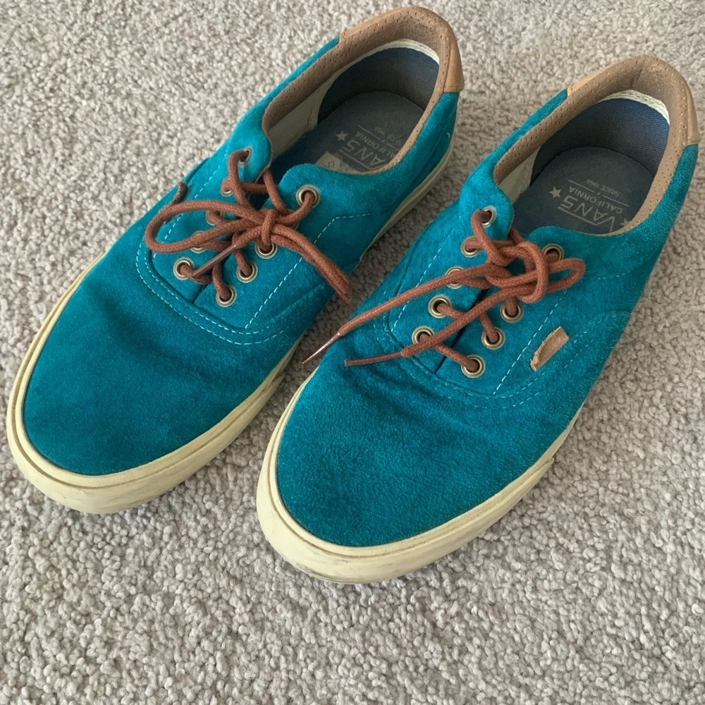 Blue and Brown Suede Vans - Picture 5 of 6